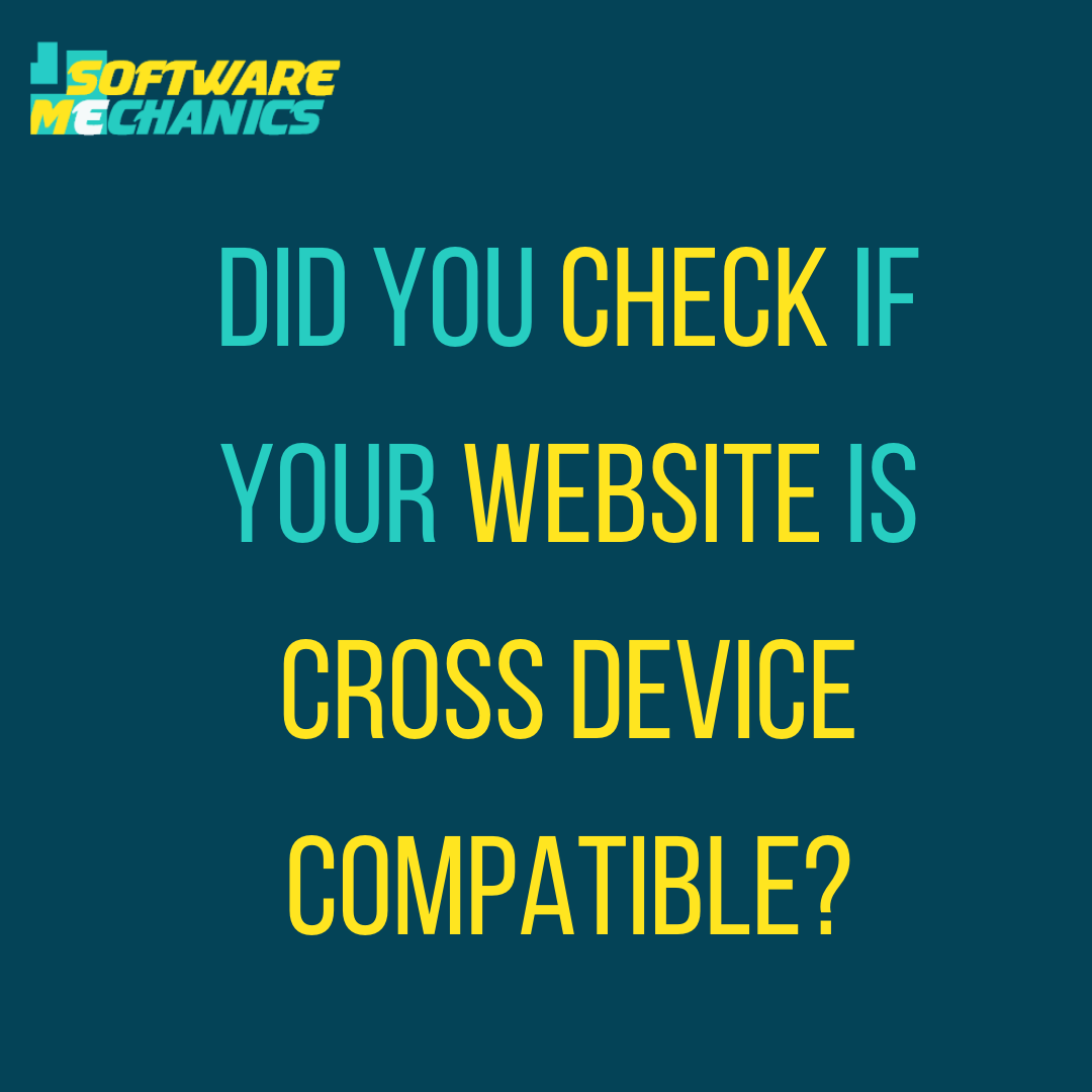 #Cross-deviceCompatibility

Is your #website and its #content equally #optimized for any given screen size or #device? 

Preferred method of #mobile optimization = #ResponsiveDesign

#softwaremechanics #getthemechs