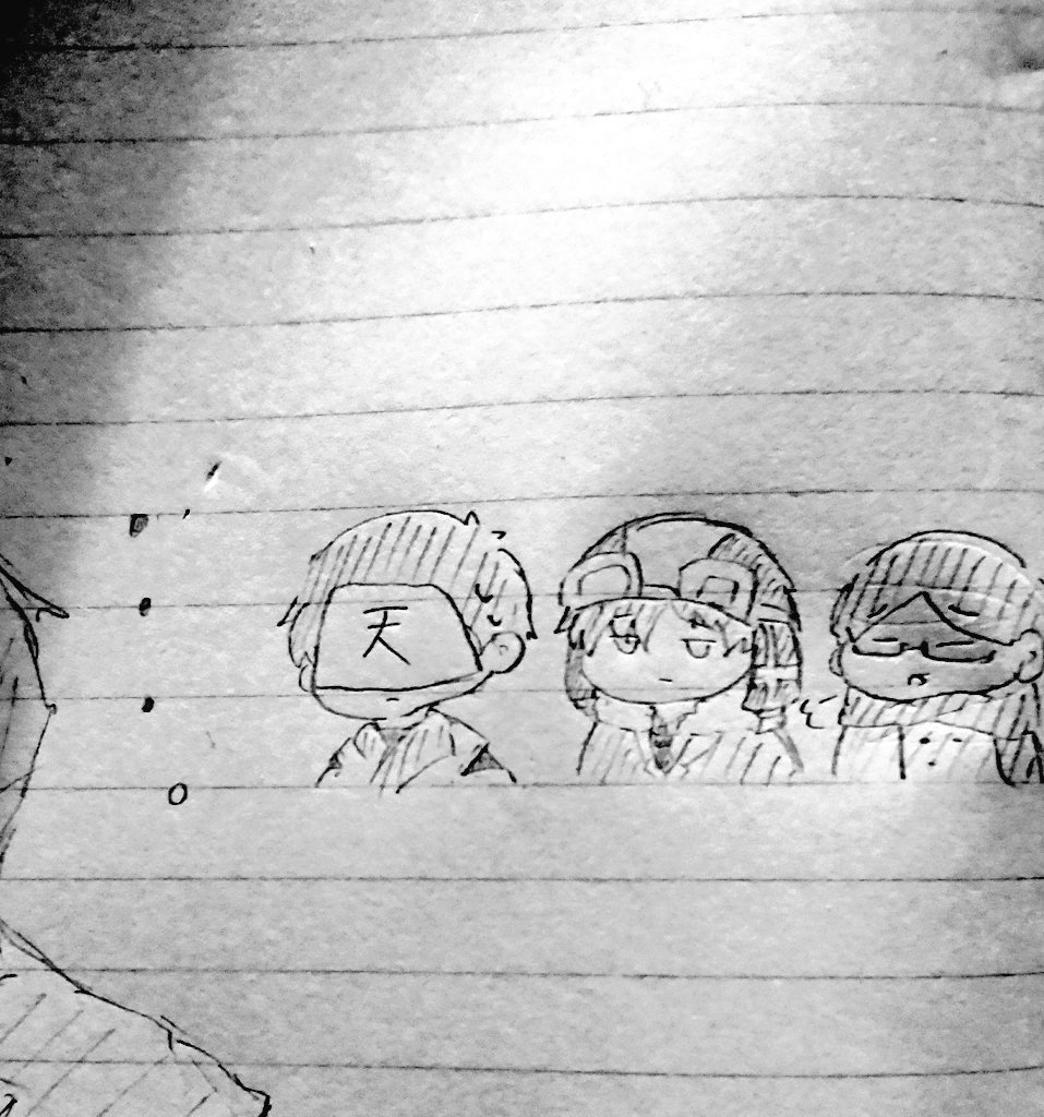 昨日のd!の動画の落書き
(テスト勉強しないとなのに…) 