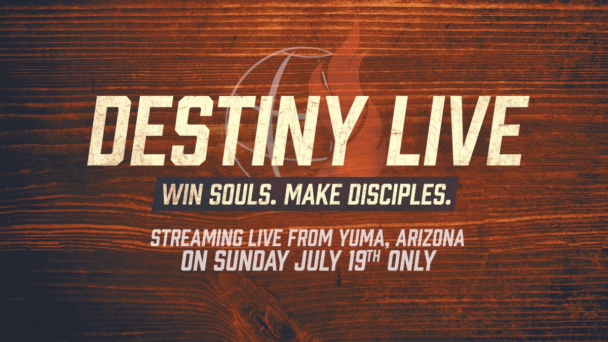 DestinyYuma's tweet photo. Destiny YUMA!   To watch the church service online this weekend, set a reminder for SUNDAY at 10am!  #DestinyLIVE https://t.co/5vG6THqzAe