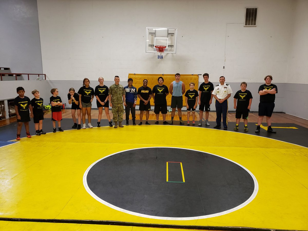 JCC_Wrestling's tweet photo. Successful 1st Summer wrestling camp for JCC! Huge thank you and HOOAH! to The United States Army, SSG Becker, SFC Gamble, and SSG Thomas for supporting our program and speaking at our camp ! It was great to see all the kids !

Reminder: OPEN MATS Tues Wed Fri 630-730 https://t.co/RkHbOOWZBw