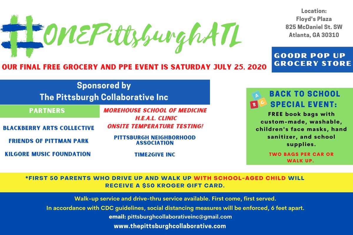 Time2GiveInc's tweet photo. Teamwork makes the dream work! Spent a few hours this afternoon adding logos and school supplies to 400 bookbags to be given away 7/25 along with groceries. Details in the flyer - pull up! https://t.co/cKkrB7radq