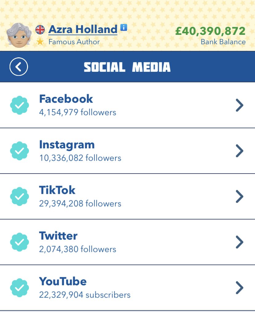 _BLTC_'s tweet photo. Is anyone else having this issue? I have 2m+ followers on every social media platform but it’s not checked off yet! 😭
#BitLife #_BLTC_ #InfluencerChallenge
@BitLifeApp https://t.co/PGGKW7rroG