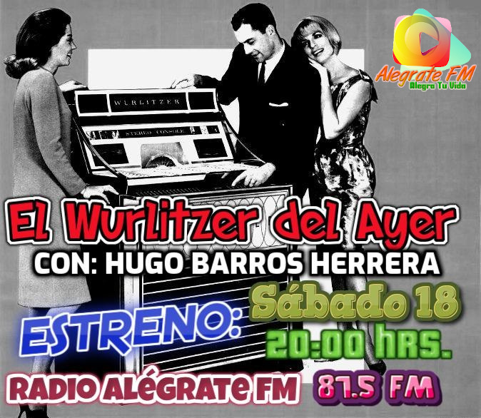 AlegrateFM's tweet photo. ¡Todo listo! En pocos instantes comienza el programa "El Wurlitzer Del Ayer" junto a nuestro gran amigo y locutor Hugo Barros Herrera. ¡No te lo pierdas! https://t.co/WE4h55sado