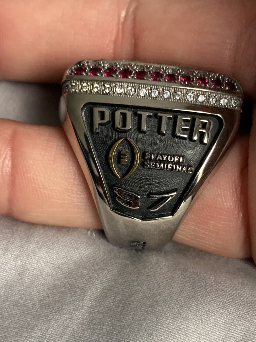 TimPotterGrace's tweet image. He let me try it on😎, but had to leave it in C-bus.😉Thanks @noah_potter10 for the thrill! #ChildhoodDream #Number97 #Repeat2020 #GoBucks