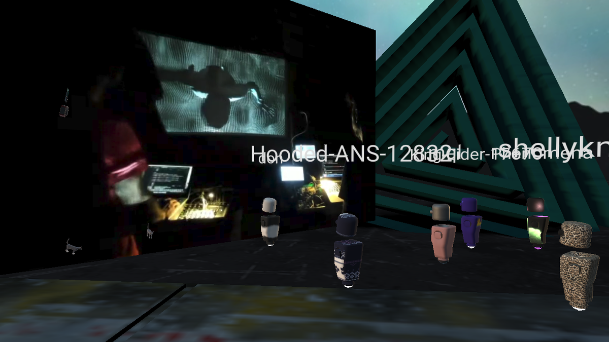 shelly_knotts's tweet photo. 2020... watching flesh beings performing as an avatar in virtual space #NMF2020 #algorave https://t.co/4lOP6RCgbF