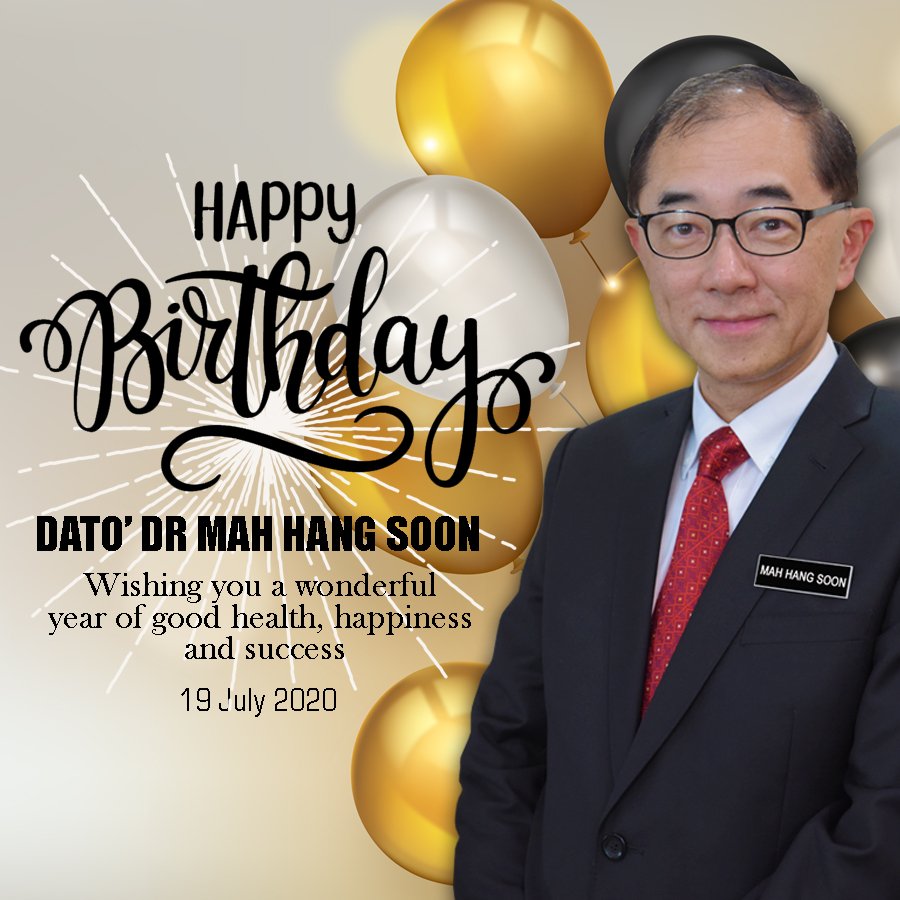 Happy Birthday Dato' <a href="/DrMahHS/">Dato' Dr Mah Hang Soon</a>
Wishing you a wonderful year of good health, happiness and success.

Hope you have a relaxing and fun-filled birthday. You deserve it for all the hard work you do. 🎈🎈🎈