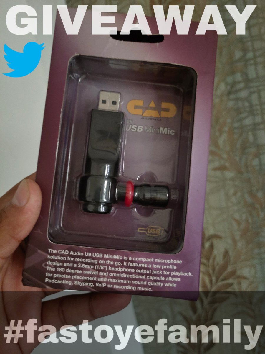 fastoye's tweet photo. First #Giveaway only for #Twitter Followers

Aapne pyaar diya to aapke liye kuch👍 USB mic

👉Make sure you follow @fastoye , retweet and reply using #fastoyefamily 👏

👨‍👩‍👧‍👧Dosto ko Tag karna mat bhoolna

Sabka Sath Sabka Vikash🙏

#india #Trends
#trending https://t.co/tClCm2NEyd