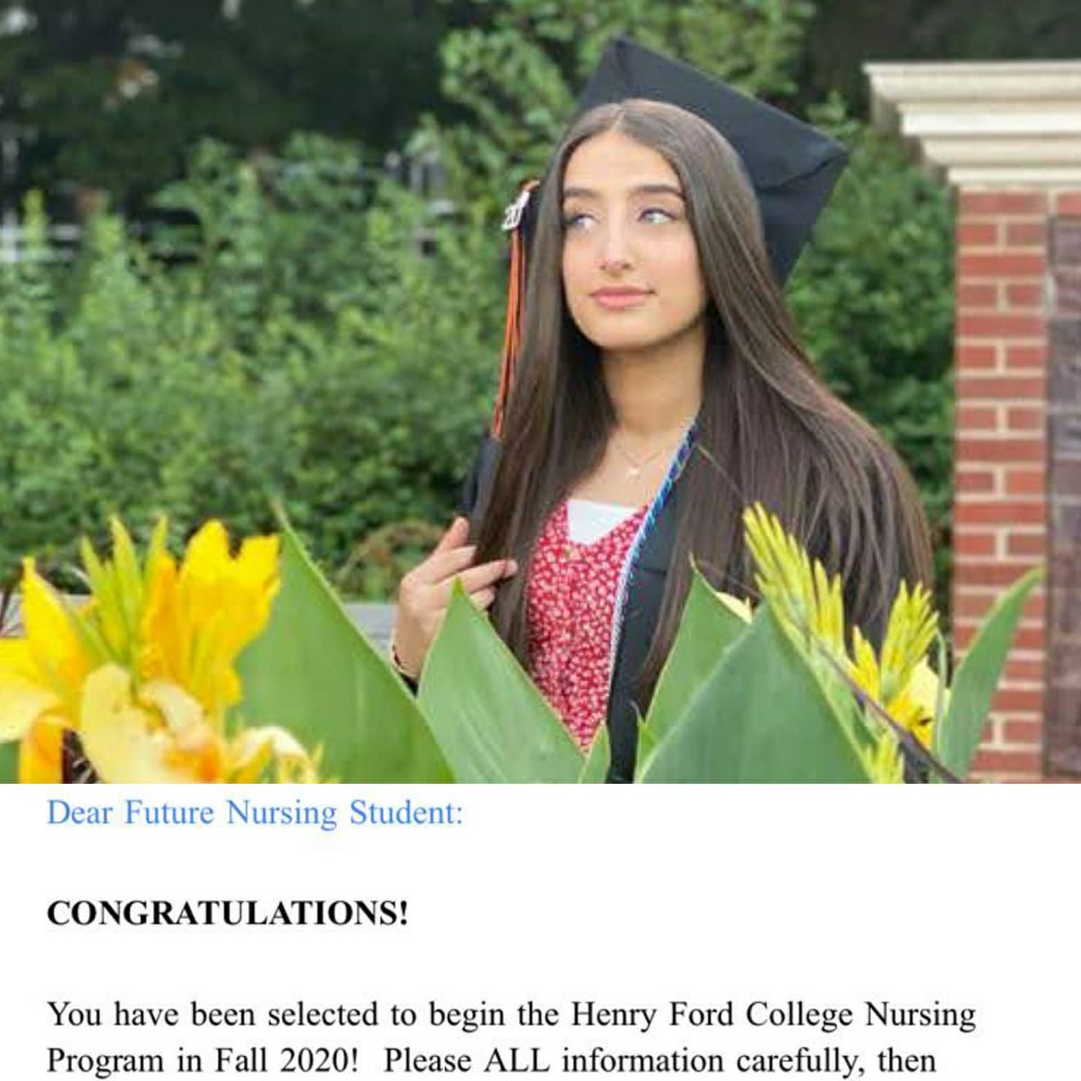 NadZ5M's tweet photo. Congratulations Mallak on your acceptance into HFC Nursing School & your High School Graduation!!Love you & so very proud of your accomplishments❤ #dhsclassof2020 #CollegiateAcademy #HFC https://t.co/W1Hg3Lgf7f