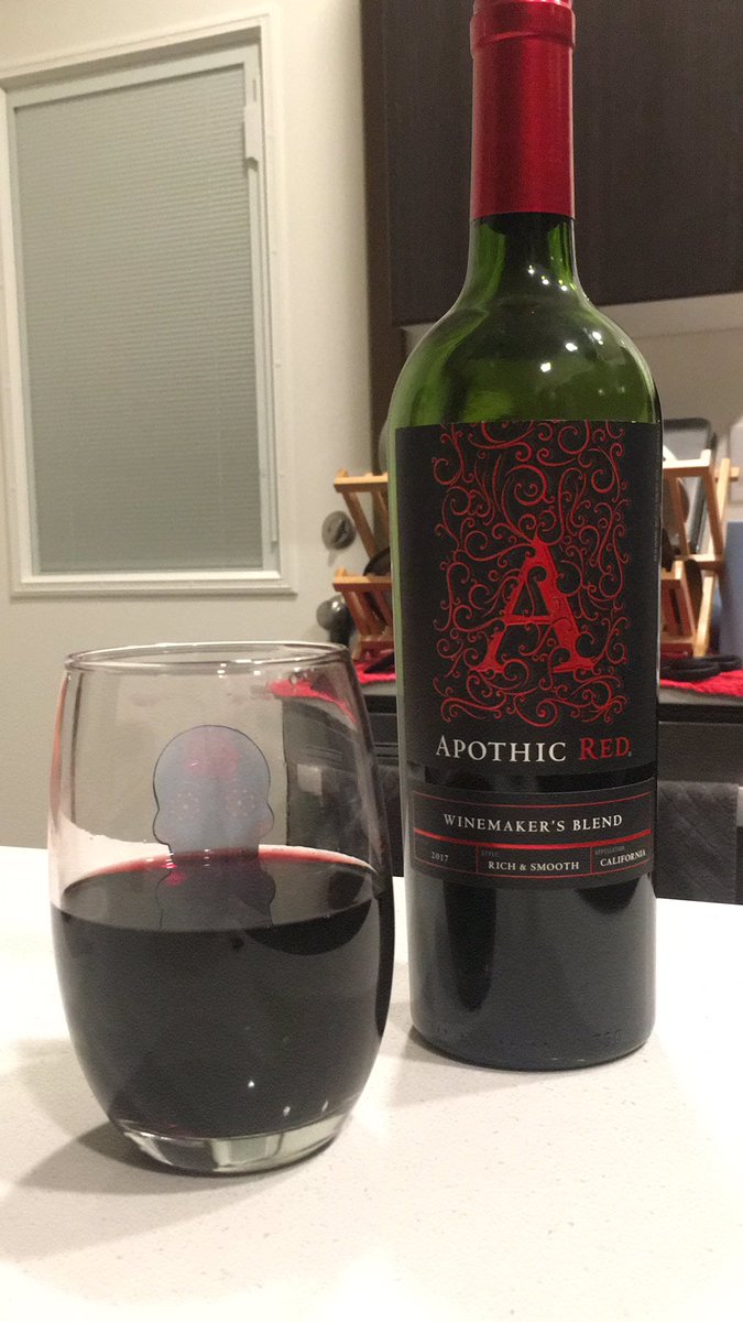 Strawberryxmist's tweet photo. Very much needed glass of wine tonight. Helps get that frustration right out of yah! Also, @ApothicWine should sponsor me bc of how much I drink it and how many people I’ve already gotten hooked on it! #sponserme #apothic #apothicwine #lovemywine #need #tonightsdrink #love https://t.co/sYWsRfBwUl