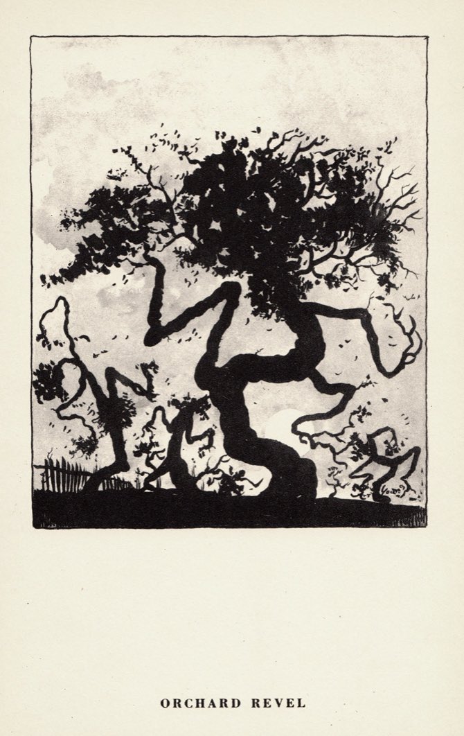 chris_preetha's tweet photo. New muse - these fantastic Rorschach silhouettes of tree forms by Art Young. ‘Trees at Night’. https://t.co/fAtcBwgLKC