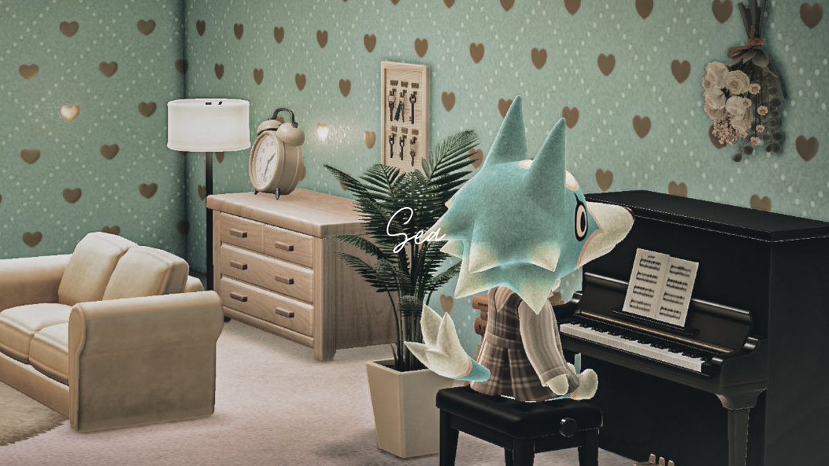 𝚜𝚎𝚊 うちのリリィちゃん初期家やからデフォルトの見たくて調べたらクレームしかなかったから改良したら可愛くなってよく似合ってる あつまれどうぶつの森 あつ森 あつ森写真部 Animalcrossing Acnh