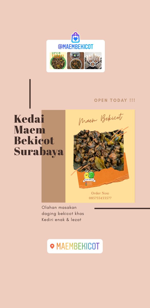 maembekicot's tweet photo. 🏠 : Gubeng Kertajaya XI B No.15 Surabaya
☎️ : 085755433577
🚚 : Delivery Order
⏰ : Everyday
🛒 : @maembekicot
🏧 : BCA, BNI, OVO, &amp; Dana
📢 : Open Reseller

#surabayafoodies #surabayakuliner #aslisurabaya #banggasurabaya #makanansehat #masakanrumahan #jajanansurabaya #ordernow https://t.co/I6AcJNAaH7