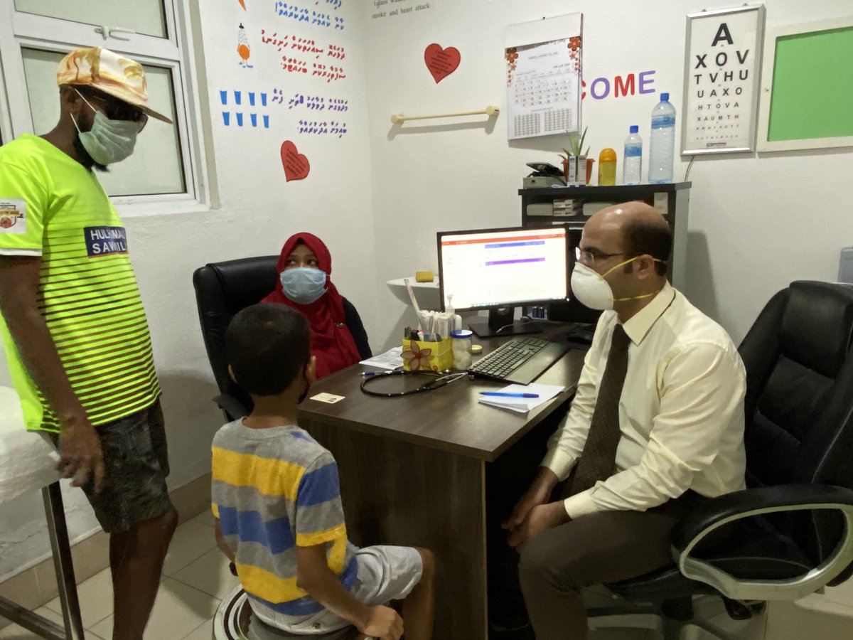 Outreach specialist program &amp; HPV vaccination  program, our paediatrician and public health unit staffs visited to vaavu Keyodhoo health centre. (16/7/2020)