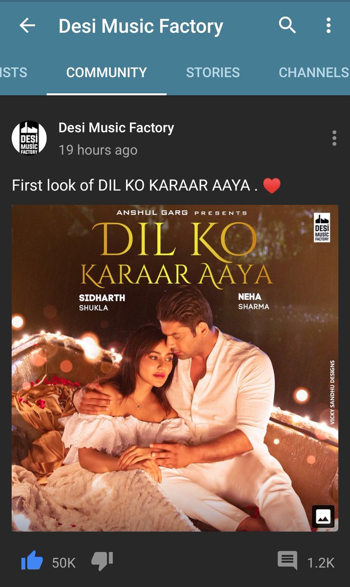 YouTune pe>DesiMusicFactory ke community me jao>Waha aisa post milega>>

>>Uspe like,comnts kro & Jo Solo project ke liye achhe comnts hai usko like kro😍taki wo highlight rhe..

Cringe comnts dikhe to report mar dena😴

Link~youtube.com/channel/UCLtNv… 

 #FirstLookOfDilKoKaraarAaya