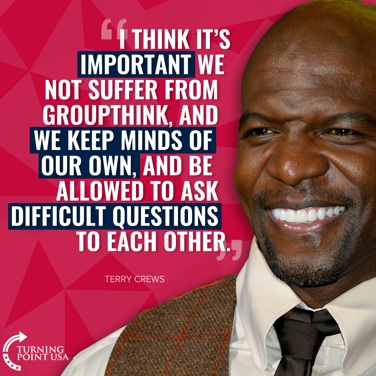 TPUSA's tweet photo. Be A Free Thinker! #ThinkForYourself https://t.co/00rDjeHwH6