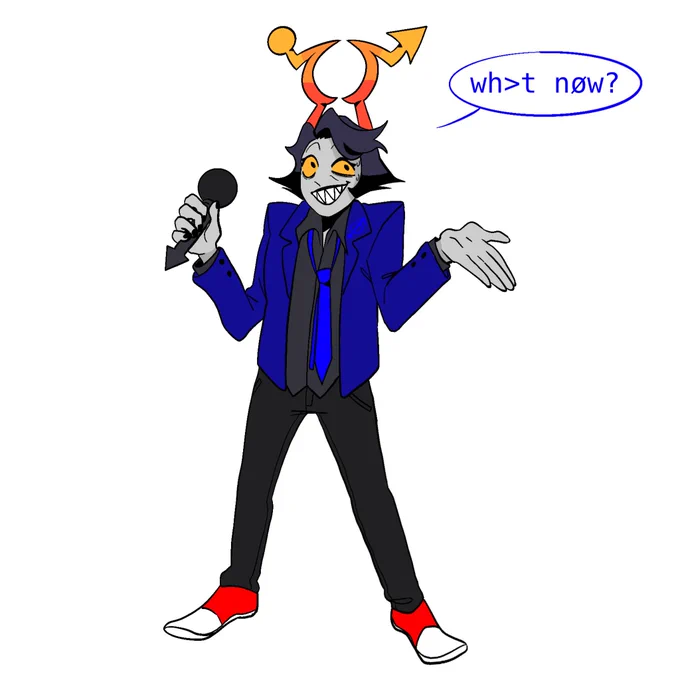 Made a stand up comedian troll oc i-

Didn't give them a name yet any ideas what should I name them ? 

#homestuck2 #hiveswap #hiveswapfriendsim #homestuck 