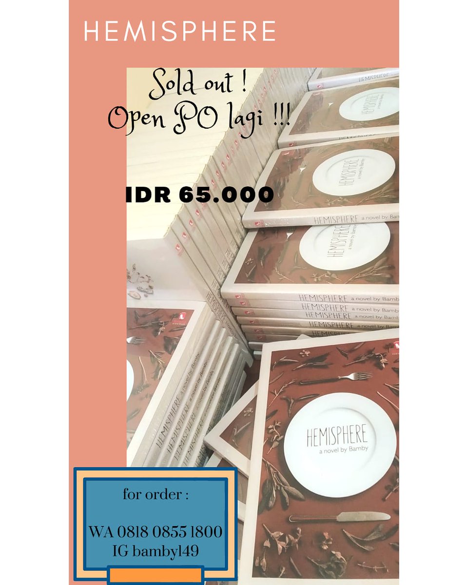 bamby149's tweet photo. HEMISPHERE Open PO lagi ya untuk next batch 😊

Thank you for your support 😊🤗
IDR 65.000,-

For order 

WA 0818 0855 1800
IG bamby149

This could be a sweet little gift for your loved ones 😘 https://t.co/rtDT8xlrg8