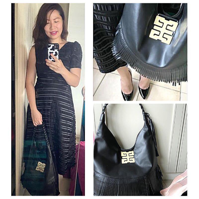 DestiSaint's tweet photo. #Styleinspiration - Judy Sng with her new Italian Leather Happiness Shoulder bag, looking chic and elegant as always! https://t.co/7MOxosaLsP