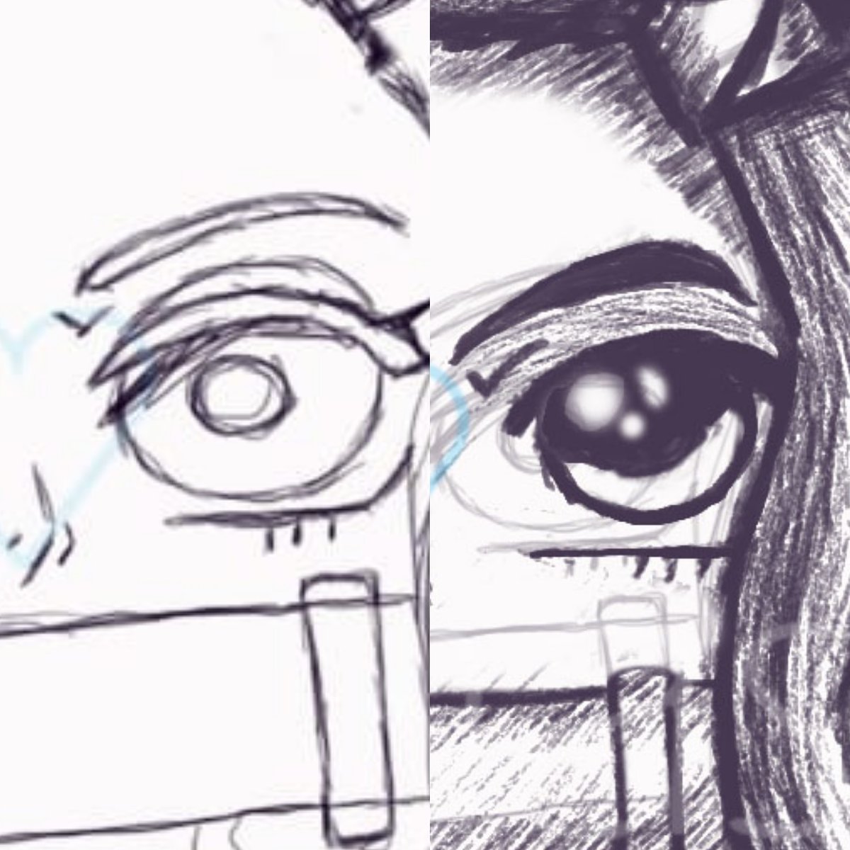 MoonFoxTheGamer's tweet photo. Before and after W.I.P sketch of Nezuko kamado! 
#sketchesofinstagram #digitalart #sketch #sketches #sketchbook  #SamasuCreative #under10kgang #NobodyArtistClub #IAMSomebodyArtistClub #freelanceartist #DemonSlayer  #DemonSlayerKimetsuNoYaiba https://t.co/HWDldmbZVx