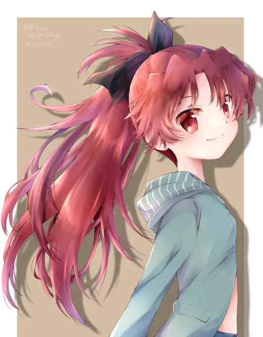 なびく髪が描きたくて杏子ちゃん 
