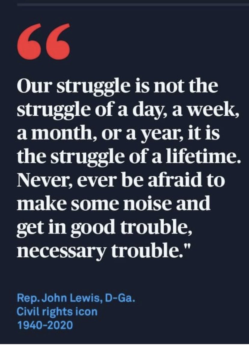 Get those angels organized. Changes are a comin’! RIP Mr. Lewis! #JohnLewisGoodTrouble #JohnLewisRIP  #wordstoliveby