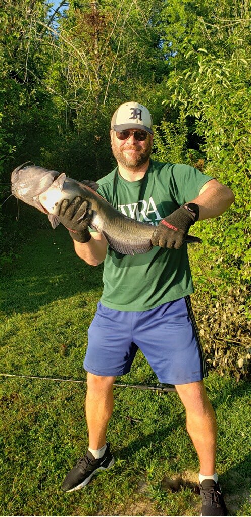 WRAFootball's tweet photo. Congratulations to @Hogatron our offensive line coach for catching this bad boy with his bare hands today. https://t.co/YGcMu4van5