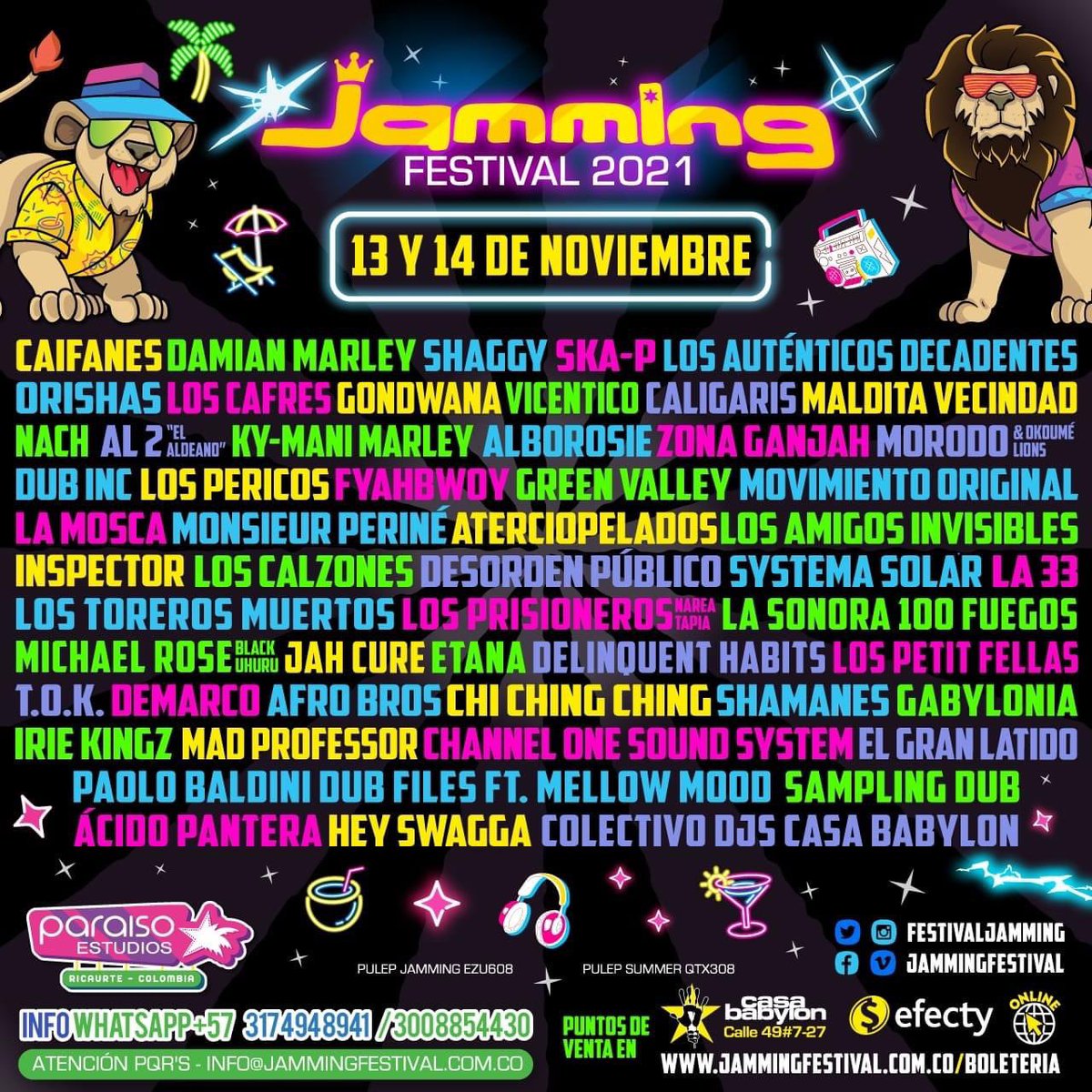 TheInsidersCo's tweet image. 💥NUEVA FECHA para el @FestivalJamming 💥Noviembre 13 y 14 de 2021
👉🏼El cartel y la locación se mantienen