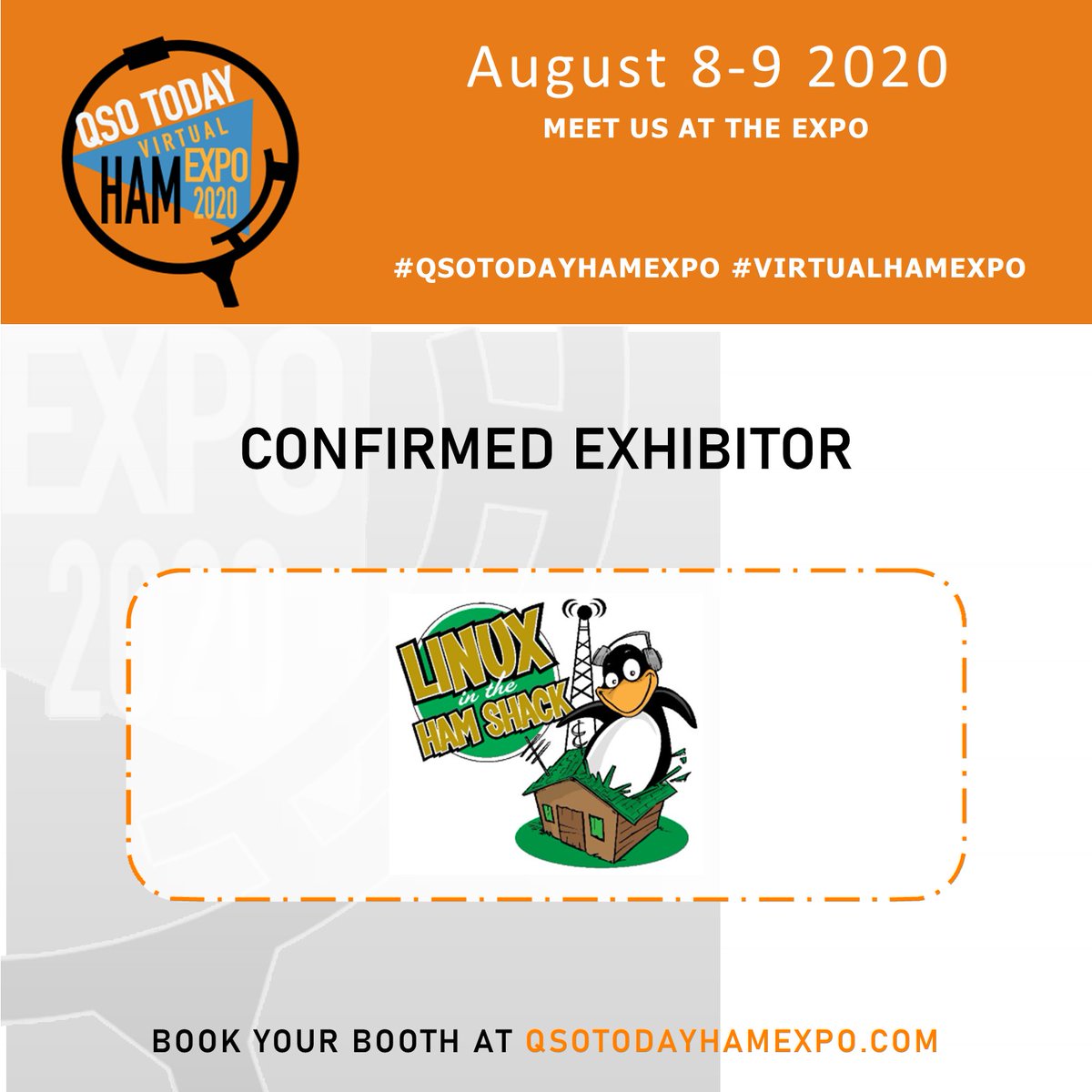 HamQso's tweet photo. Join Linux in the Ham Shack Podcast at QSO Today Ham Expo, the only Ham Radio Event of the year!

👣“Walk” through our virtual exhibit hall filled with popular amateur radio suppliers.

🔜➡️➡️Register today!!

🌐Share this 🙏 

@lhspodcast #LinuxHamShackPodcast #LinuxHamShack https://t.co/JBx1qb7U6M