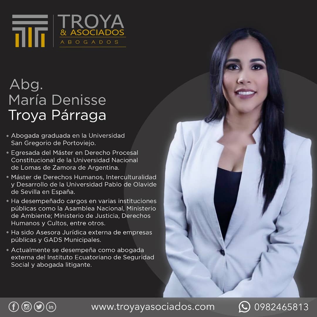 Troya Y Asociados on X: Perfil de María Denisse Troya Párraga. Sígannos en  Instagram: @TroyaYAsociados. t.co1nV27xpWsh  X