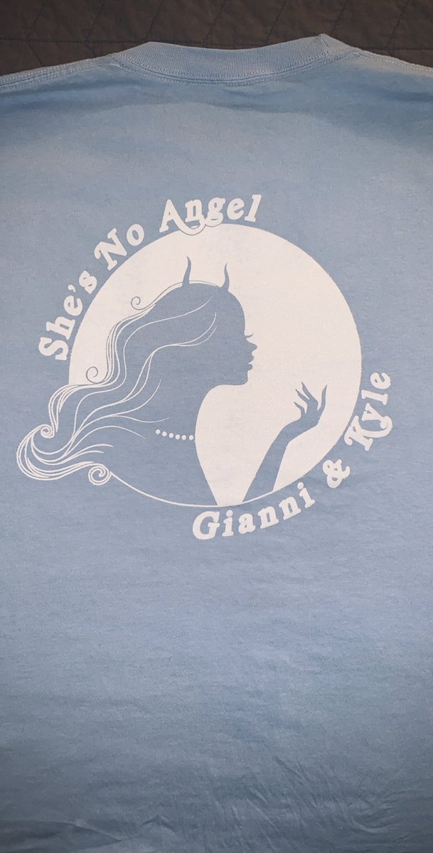 _jacobconner's tweet photo. the ‘she’s no angel’ g&amp;k merch we never got... designed by me :) @gianniandkyle @G_DIBERNARDO @KYLE_DEVORE https://t.co/ZJDiLw230z