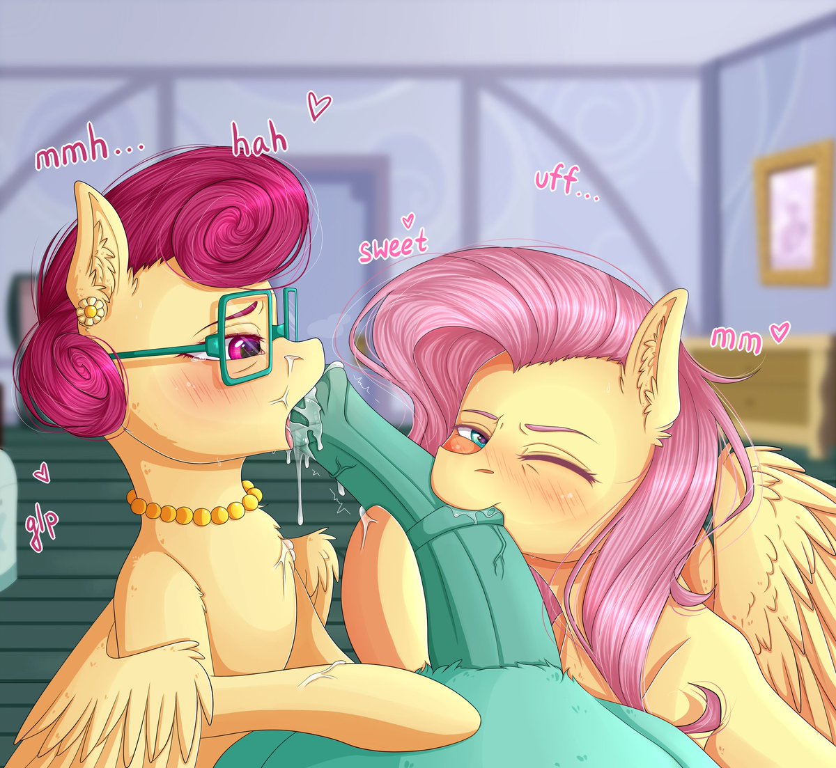 MallowNeira's tweet photo. #mlp #pony #Fluttershy #ZephyrBreeze #nsfw #mlpnsfw https://t.co/572AcZGIUq