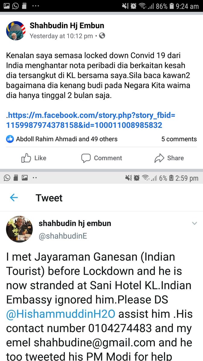 shahbudinE's tweet photo. My tourist friend from India @GJayara12789918 tersangkut 2 bulan semasa lockdown Covid 19 di KL bersama saya  menghantar nota pujian pada Kerajaan PM  @muhyiddin_my @DrAdhamBaba @DGHisham and he said  Aljazeera reporting  was misleading with bad faith. @DrZahidHamidi @NajibRazak https://t.co/lWDj6pAgmQ