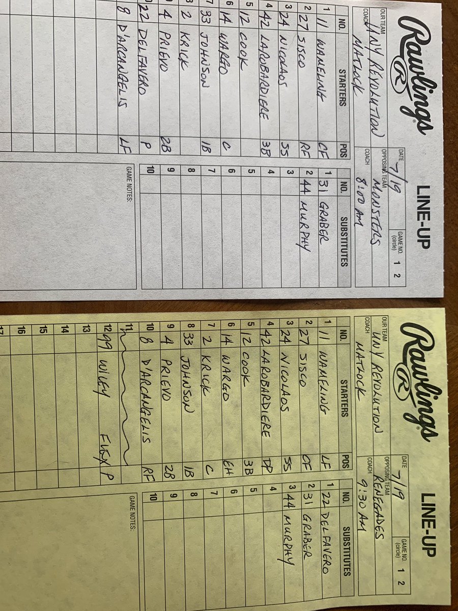 Ally Wargo (@allywargo) on Twitter photo Here’s the lineup for our first two games tomorrow! @CoachTraceyRom <a href="/brockmatlock3/">Brock Matlock</a> <a href="/LeMoyneSoftball/">Le Moyne Softball</a> @CoachA11700 @SaintRoseSball <a href="/Coach_Ladino/">Jon Ladino</a> <a href="/AssumptionSB/">Assumption University Softball</a> <a href="/Q_Lewis07/">Quincy Lewis-Buggs</a> <a href="/MUsoftball/">Mansfield Softball</a> <a href="/CortlandSB/">Cortland Softball</a> <a href="/Pace_Softball/">Pace Softball</a> Here’s the lineup for our first two games tomorrow! @CoachTraceyRom <a href="/brockmatlock3/">Brock Matlock</a> <a href="/LeMoyneSoftball/">Le Moyne Softball</a> @CoachA11700 @SaintRoseSball <a href="/Coach_Ladino/">Jon Ladino</a> <a href="/AssumptionSB/">Assumption University Softball</a> <a href="/Q_Lewis07/">Quincy Lewis-Buggs</a> <a href="/MUsoftball/">Mansfield Softball</a> <a href="/CortlandSB/">Cortland Softball</a> <a href="/Pace_Softball/">Pace Softball</a>