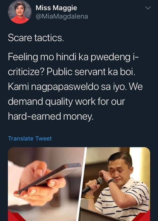 superyanmac's tweet photo. We deserve a good public servant next PH elections, sayang naman ang tax na binayad namin. 😉 https://t.co/WPeQ1hVqjQ