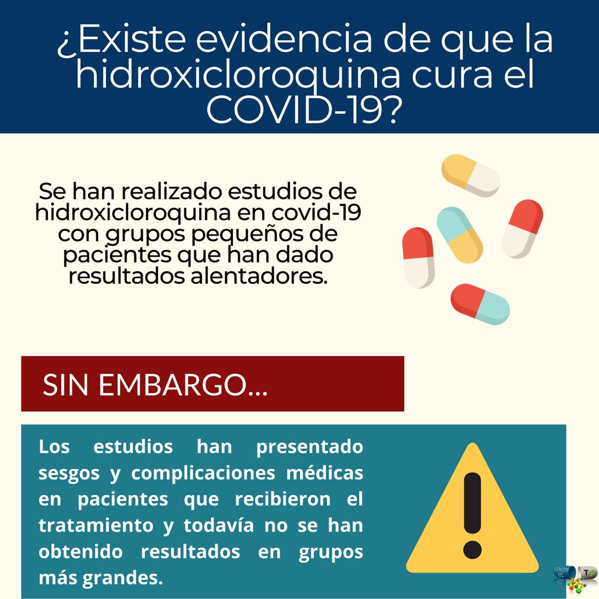 Covid19ec2's tweet photo. ¿Hidroxicloroquina como tratamiento para el COVID.19?

Lee más aquí  👇🏻
https://t.co/MhH4kKAps8

#pandemia #COVID__19 #Hidroxicloroquina #StayAtHome  #medicina https://t.co/40DvSBeoUs