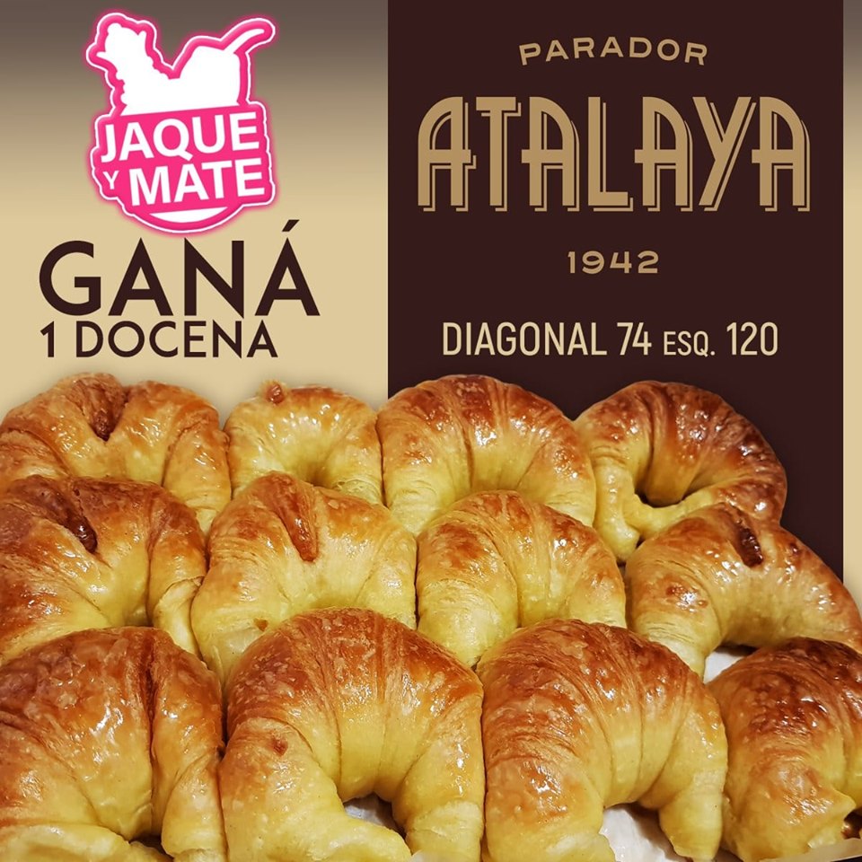 jaqueymateok's tweet photo. 💣#SORTEO #LlevateLasMedialunas 🥐

▶ Parador 'ATALAYA' está regalando una docena de medialunas  

¿Cómo participar? 
✔ Seguinos en Twitter
✔ RT la publicación durante el programa
✔ Indicá tus últimos 3 del DNI https://t.co/Xk0zKCw266