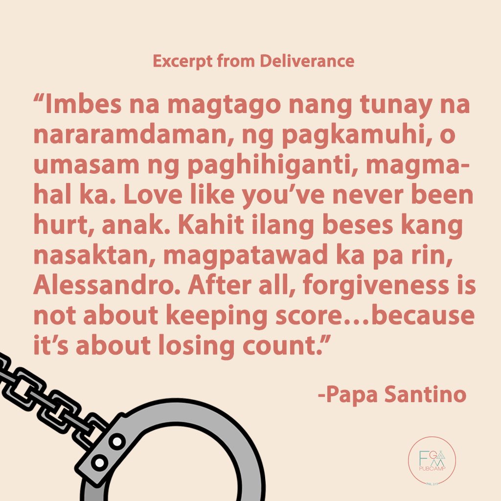 FGWPubCamp's tweet photo. You never really loved someone until, you learn to forgive.” Sabi nga sa kanta ng Ben&amp;Ben. Pero alam mo bang totoo ito sa ating buhay? Ang tunay na pagmamahal ay nakukuha sa pagpapatawad. Nakuha kaya ito ni Santino kay Alessandro bago Sya mamatay?Abangan natin sa kanilang kwento. https://t.co/u0HkgtfrPq