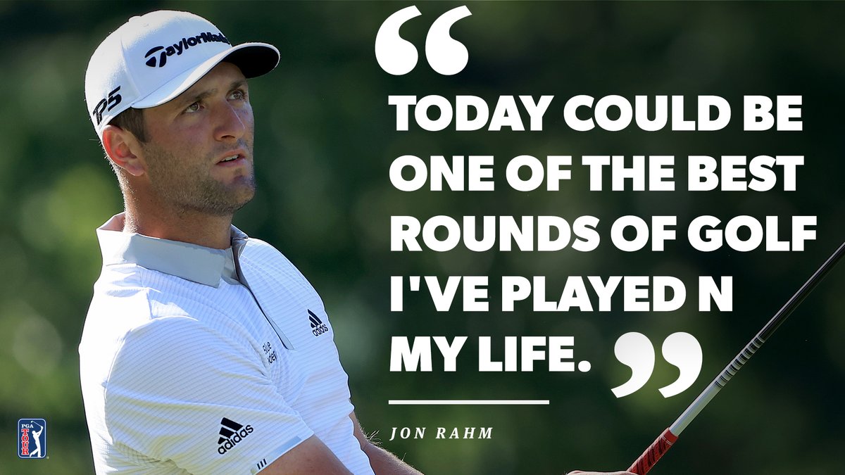 PGATour's tweet photo. After shooting 4-under, @JonRahmPGA gave some perspective on how Muirfield Village is playing this week. https://t.co/4cm9CtSin8