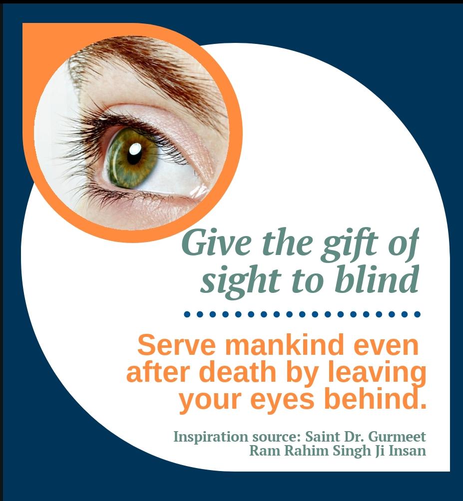 itz_rk_insan_'s tweet photo. #ServingBeyondLife
Make eye donate posthumously and contribute to the service of humanity,
I do light of two blind people and lights them @Gurmeetramrahim singh ji Insan. https://t.co/aoNc1LERgu