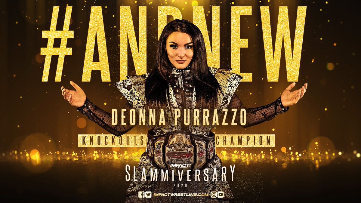 ThisIsTNA's tweet photo. AND NEW Knockouts Champion - @DeonnaPurrazzo! #Slammiversary 

ORDER HERE: https://t.co/cjK3GrKZ0H https://t.co/VxIrPnn6xX