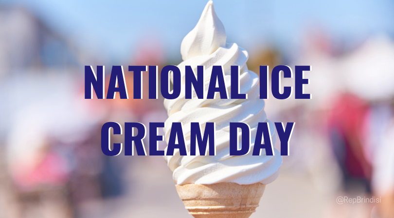 RepBrindisi's tweet photo. Happy National Ice Cream Day! #NY22 is home to some of the finest dairy farms in the country, keeping grocery store shelves stocked with all our favorite ice cream flavors. Let’s support our farmers and celebrate with a cone (or a cup) today. 🍦 https://t.co/LpO36n3MdF