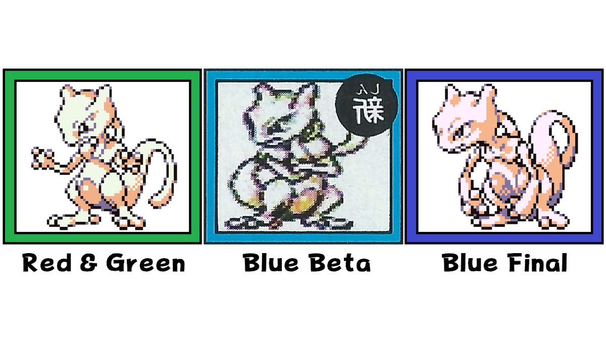 Dr Lava S Lost Pokemon No Twitter Beta Blue Mewtwo Six Weeks Before Pkmn Blue Launched In Japan Some Of The Game S New Sprites Were Published In Corocoro Comic But A Few Ended