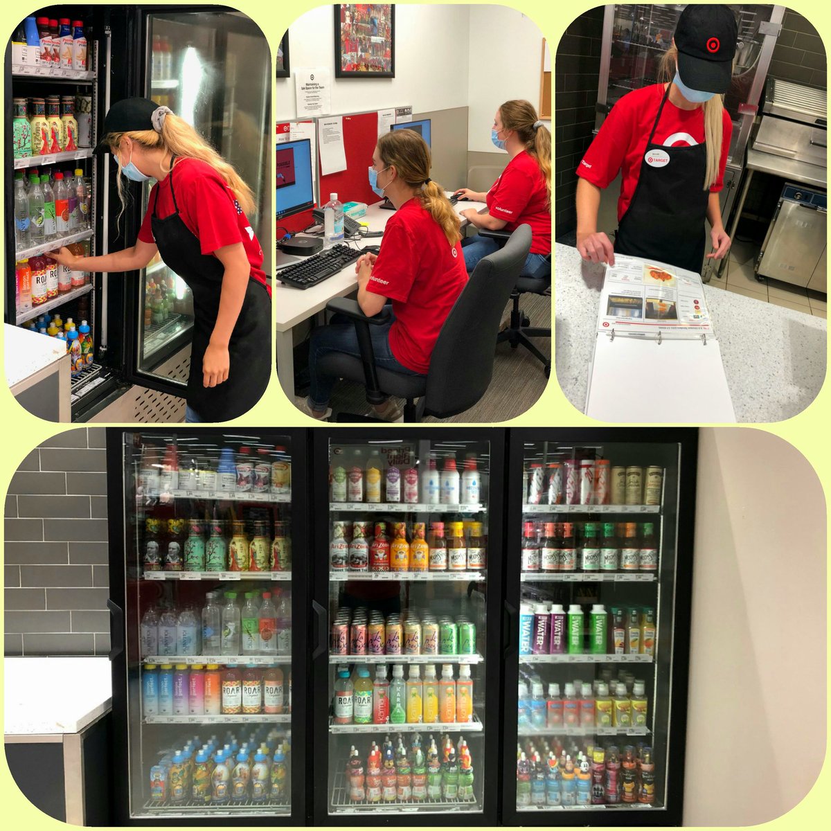 Filled, reset, zoned ✔
Retrained ✔
Our cafe team is ready to bring JOY as we reopen cafe tomorrow! #worksomewhereyoulove #167pacesetters #T1891 #proudofthisteam #JOY <a href="/CRBrookhouser/">Chris</a> @psjane <a href="/afadnesstarget/">Amanda</a> <a href="/RicaDevas/">Erica DeVasier</a> <a href="/BradleyMoore22/">bmoore</a> <a href="/brookesunwall/">Brooke Sunwall</a> <a href="/hannahmcorker/">Hannah Corker</a>