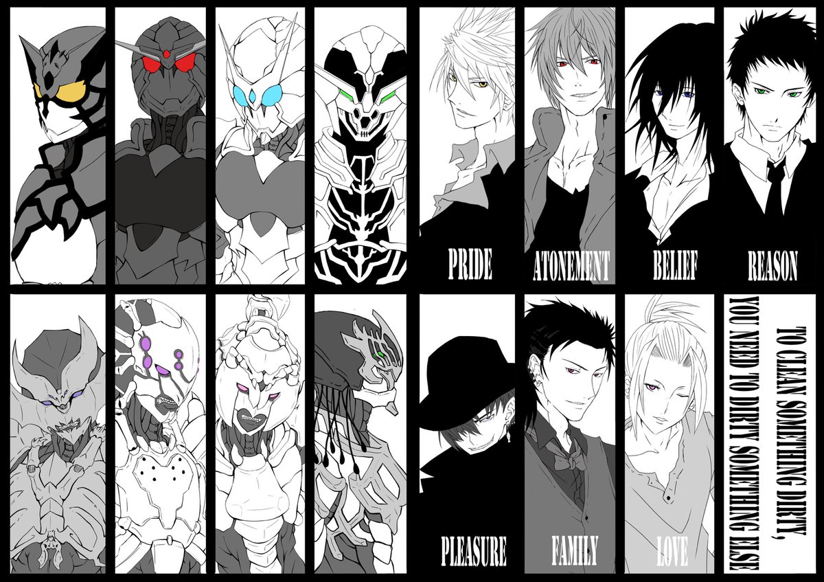 オリジナル仮面ライダー変身前後集合絵。

性癖刺さるキャラいるようでしたらご一報ください(n回目)

#オリジナル仮面ライダー
#オリジナル怪人 