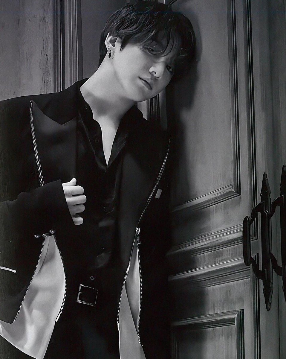 He lend against the door watching you put on your heels knowing you in that little black dress would be the end of him you haven't even left for the party yet and he was already wanted to rip it off of you And have his way with youKoo you said him out of his trance with a smile