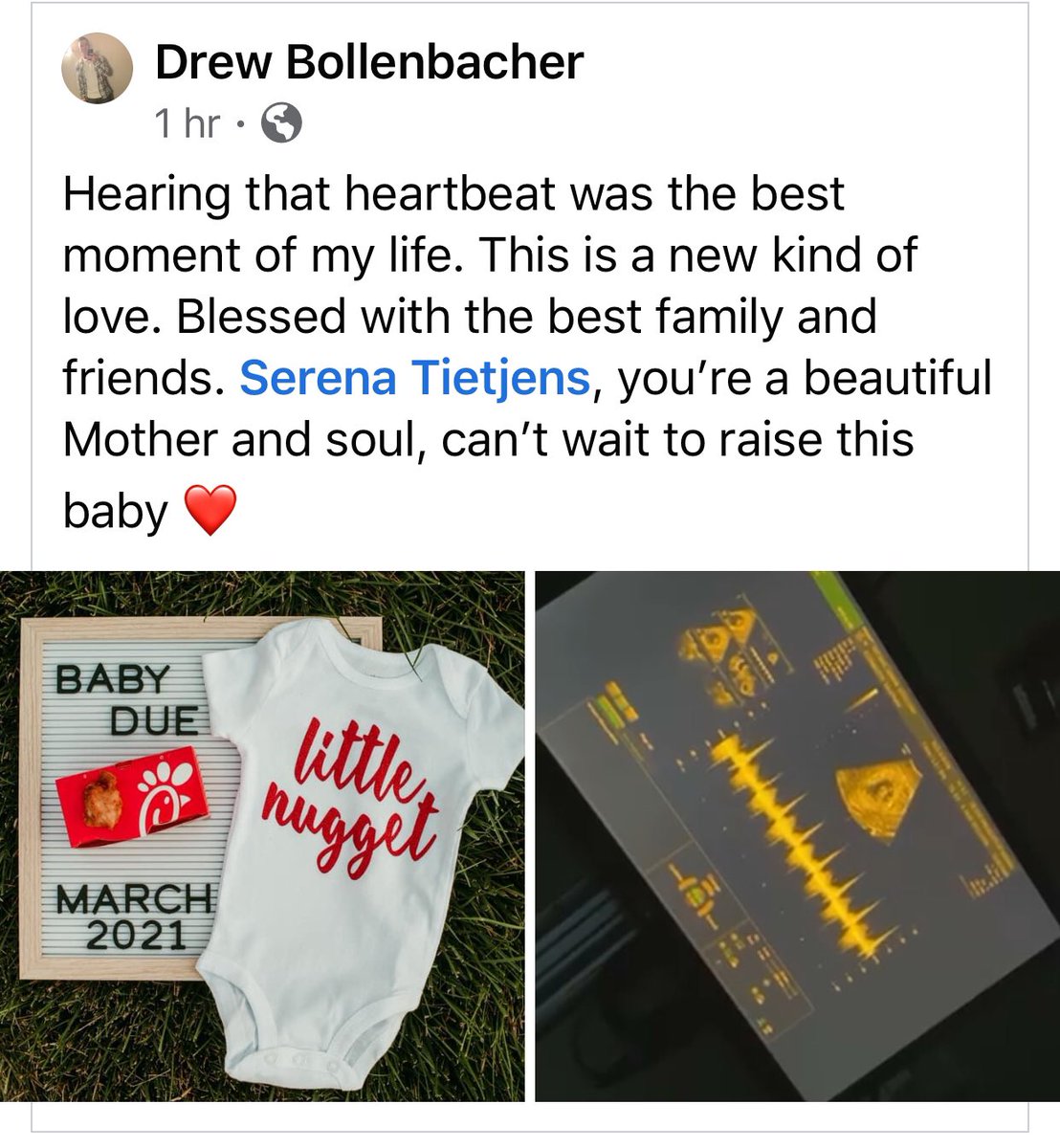 Jen_Morris2003's tweet photo. We have a baby 🍼 to 💗. We will be PeePa and Mimi.  Lil Nugget will be well loved. @_bollenbacher_ keeps us on our toes 😊 https://t.co/2F2EXC0BNH