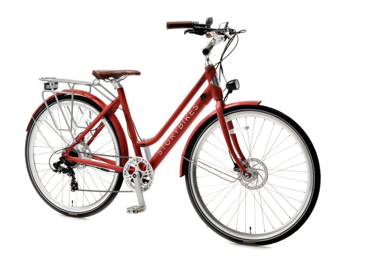 My last e-bike looks like a well-traveled American. The Story Electric Step Through. They make it in four colors but it's red for me. I'm glad it doesn't have a visible battery (it's in the frame tubing). I truly wonder why the big bike companies don't have something like this.