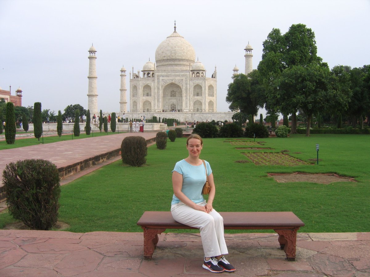 Look at young me at the Taj Mahal