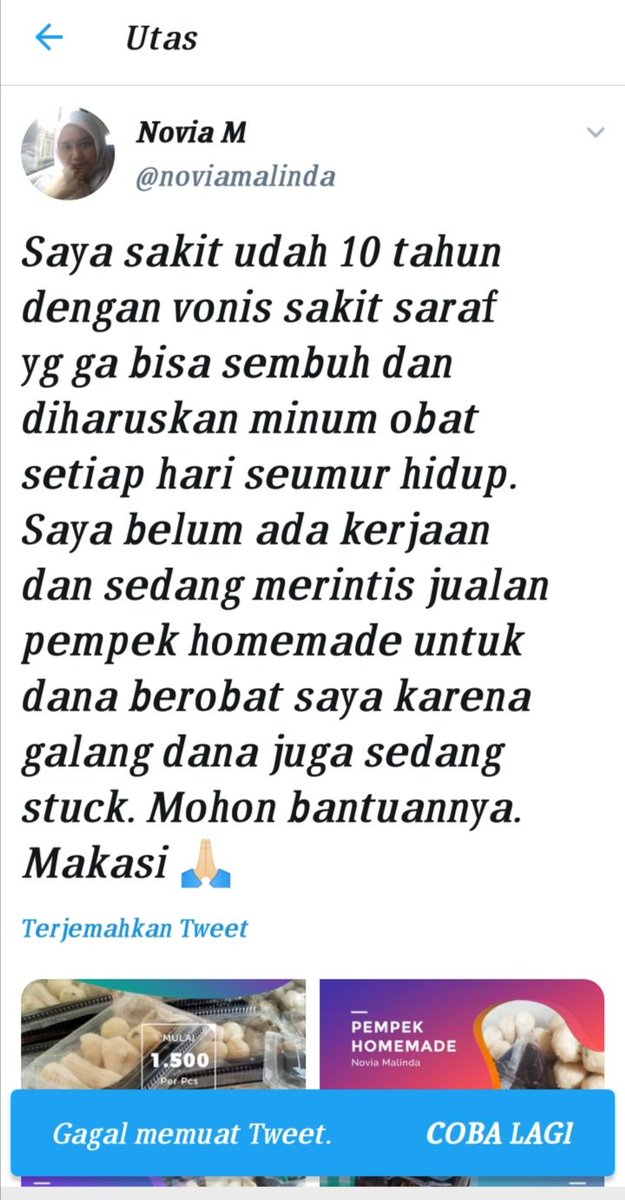 noviamalinda's tweet photo. Twitku yg ini gatau kenapa bisa ilang 😭
Mohon bantuannya teman2 🙏🏻 https://t.co/RHLoObUls7