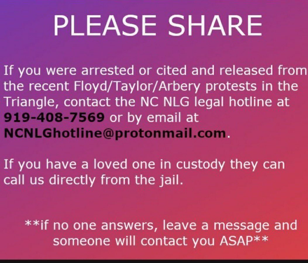 JeanBeanMosher's tweet photo. I've heard that as many as 27 protesters were arrested in Durham tonight for "failure to disperse." NC National Lawyers Guild is looking for video footage to help those arrested. Please share.
I'm told the cops beat protesters.
#durhampol #durham #durhamprotest #BLMprotests #nc https://t.co/tT2Ovtf2E5